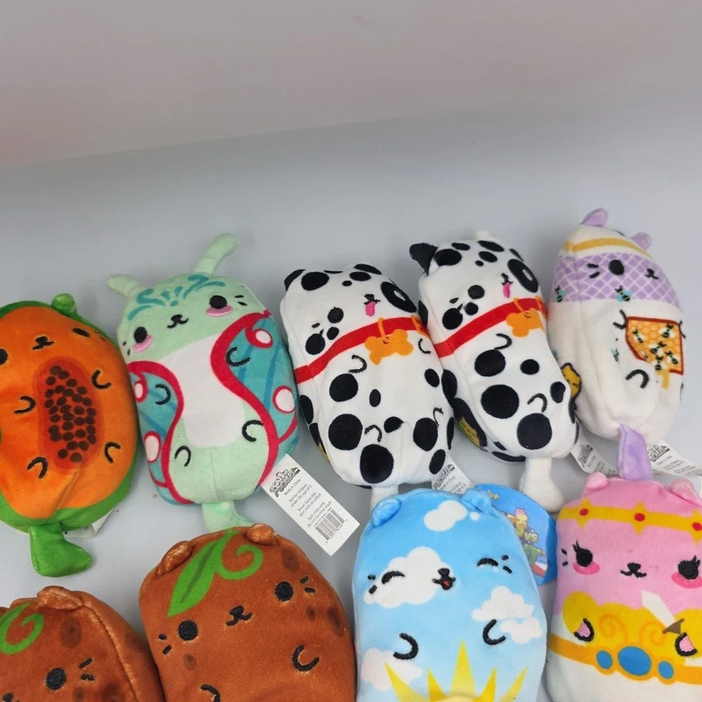 Cats vs Pickles AND Kittens vs Gherkins Lot Of 48 Plush Bean Toys